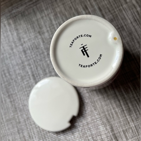 Tea Forte Cherry Blossom Flowers Tall Ceramic Tea Cup Mug With Lid No Infuser - Picture 6 of 10